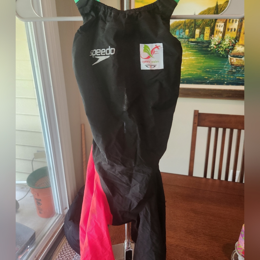 Speedo Black and Red Women's One Piece Swimsuit